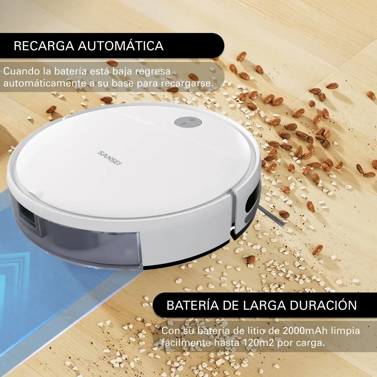 Aspiradora robot Sansei RVCS23PI aspira y trapea foto 4